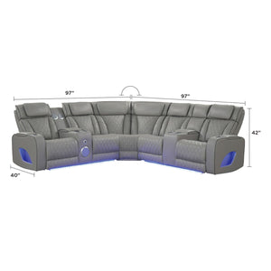 Fortuner - Power Recliner Sectional Sofa
