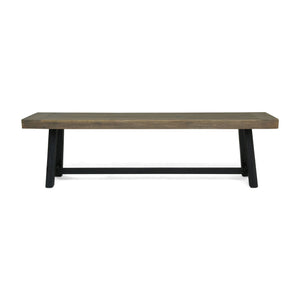 Cloud - Outdoor Bench With Acacia Wood Frame And Slat Panel Design
