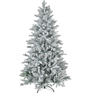 Snowy Artificial Christmas Tree with Easy Assembly