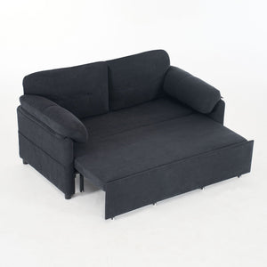 Convertible Pull Out Sofa Bed Queen Size, 3 In 1 With Side Storage