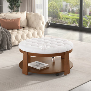 Modern Large Round Ottoman Coffee Table