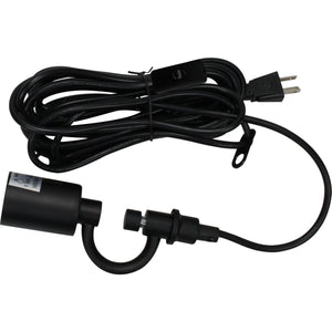 1 Light Swag Plug-In Pendant 16"w Light Oatmeal Linen Drum Shade, 17' Black Cord