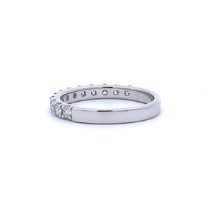 .75ct Diamond Wedding Band Ring 14KT White Gold