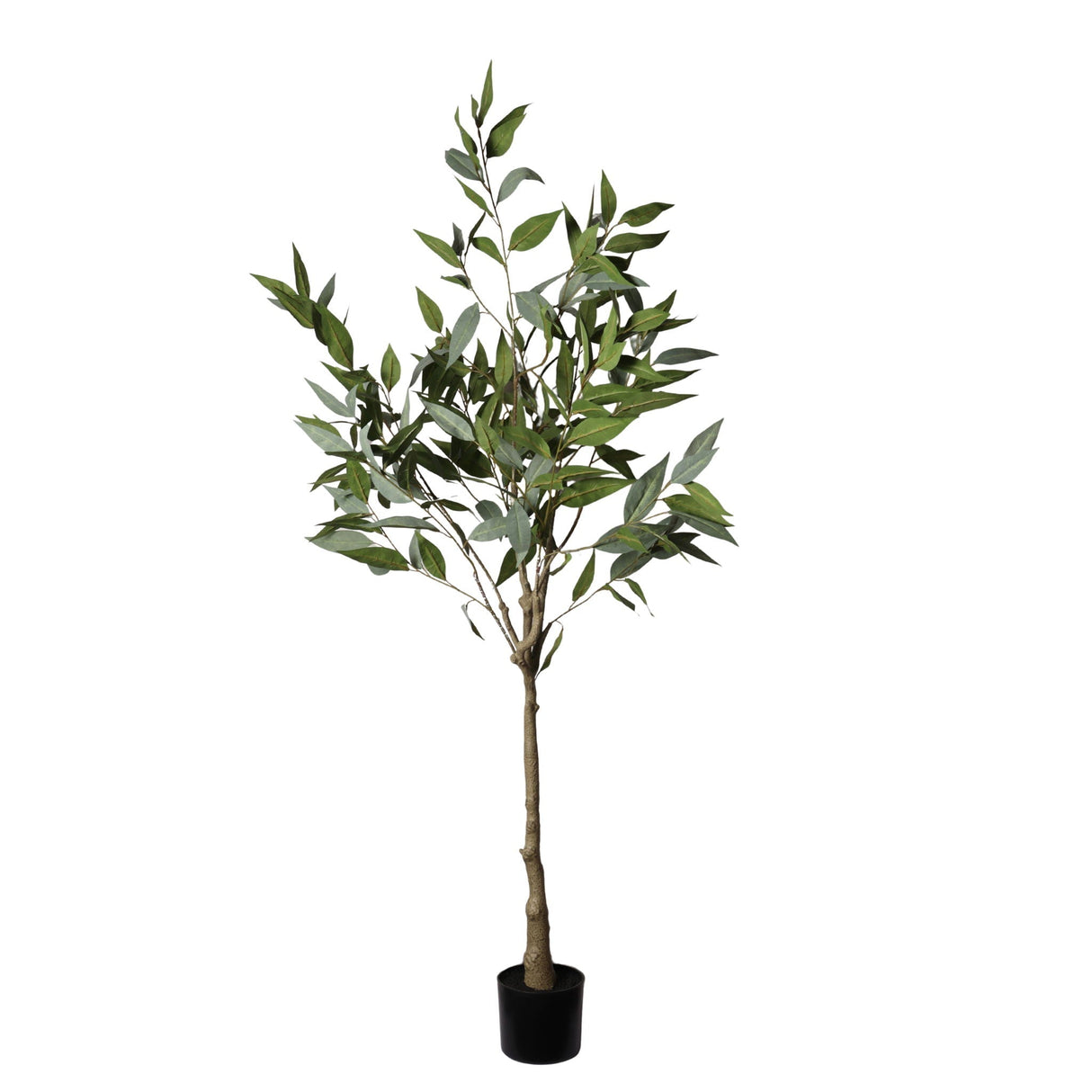 5Ft Realistic Artificial Eucalyptus Tree In Pot With Lush Leaves
