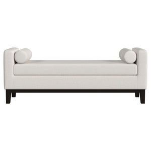 Thomas - Raised Arm Accent Bench - Ivory