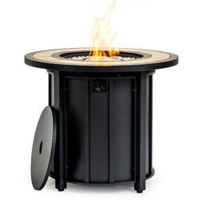 30" Propane Gas Fire Pit Table with Mosaic Ceramic Tabletop