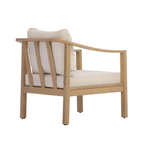 Acacia Wood Patio Furniture Club Chair with Soft Cushion