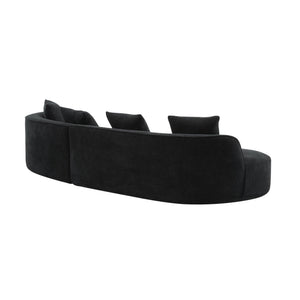 Elegant Curved Sectional Sofa With Full Foam Comfort