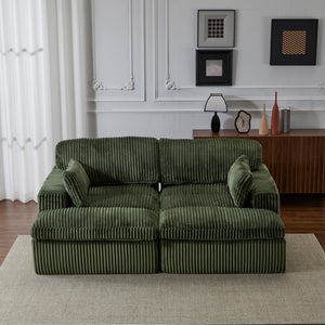 Double Chaise Lounge Chair, Oversized Upholstered Sleeper Cloud Couch
