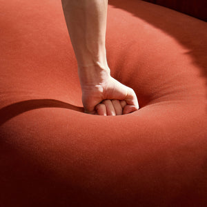 Modern Curved Sofa with Elegant Crescent Silhouette Design