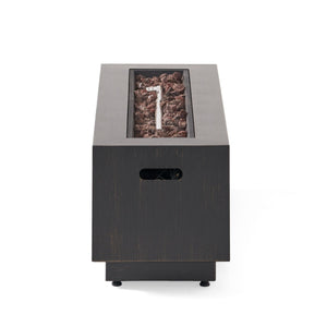 Modern Rectangular Iron Fire Pit 50, 000 Btu
