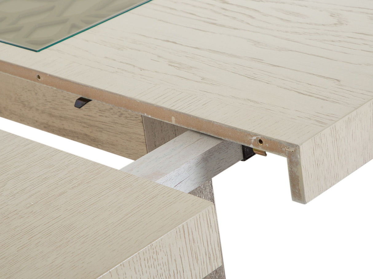 Lenox - Rectangular Dining Table - Warm Silver