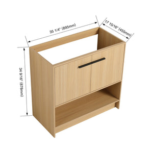 Modern Freestanding Bathroom Vanity With 2 Doors