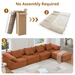 142" L Shaped Modular Sectional Sofa