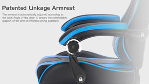 Gaming Chair with Footrest and Ergonomic Features