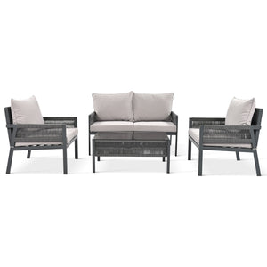 K&K 4-Piece Rope Patio Furniture Set