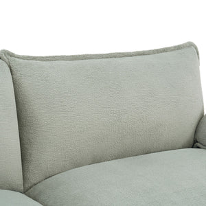 Modern Sofa Set With Double Layer Cushion And Side Storage Pockets