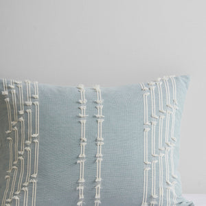 3 Piece Cotton Jacquard Comforter Set Aqua Full/Queen