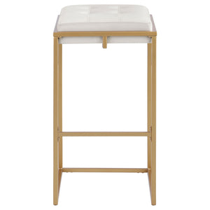 Soccoro - Square Tufted Cushion Stools (Set of 2) - Beige