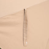 15x9ft Large Double-Sided Rectangular Outdoor Patio Market Umbrella - Taupe