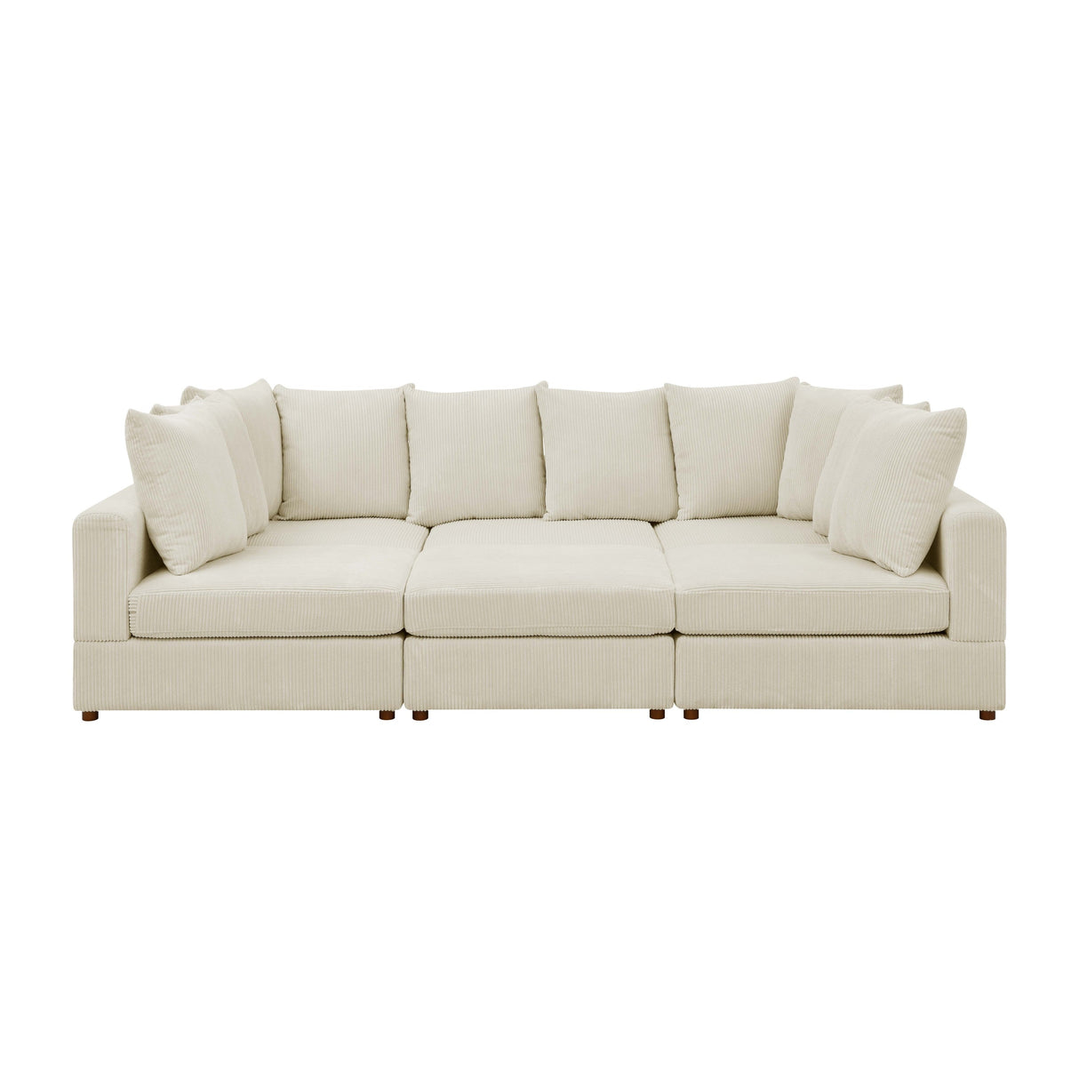 The Haven Six-Piece Modular Corduroy Sectional