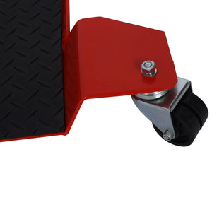 Metal Motorcycle Center Stand Move Dolly For Easy Bike Moving - Red