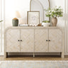 Handwoven Wood Slat Door Sideboard