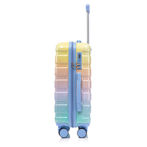 14'/20' 2-Piece PC Spinner Wheel Luggage Set in Gradient Blue and Yellow