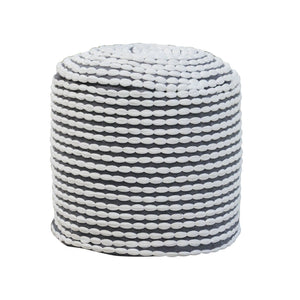 River - Handcrafted Cylindrical Pouf Water Resistant Fabric