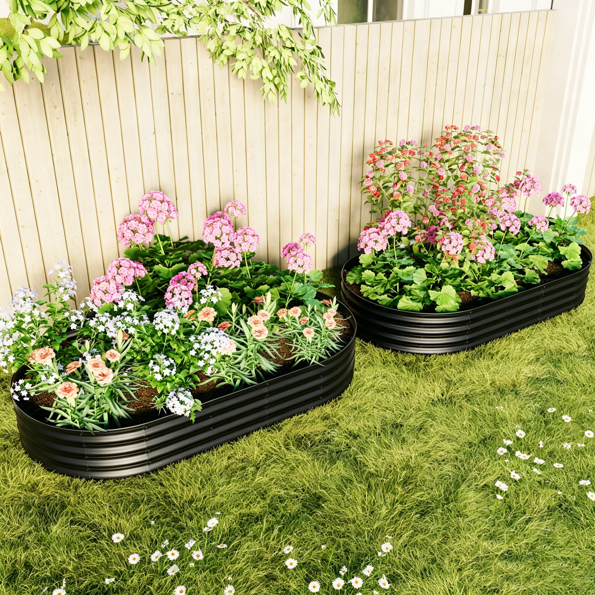 Galvanized Raised Garden Bed 8x4x1ft