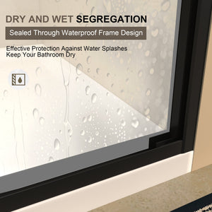 Semi-Frameless Double Sliding Glass Shower Doors