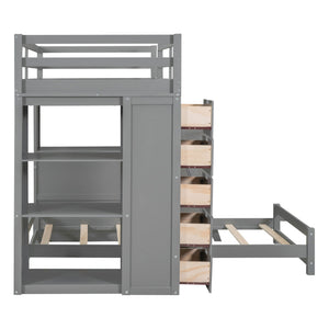 Bunk Bed With LED Light And USB Ports
