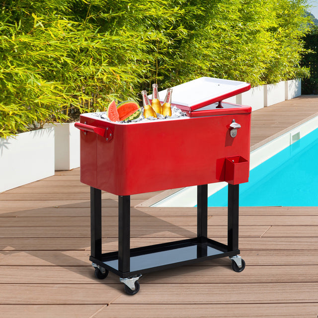 80-qt-rolling-cooling-bins-ice-chest-on-wheels-outdoor-stand-up-drink-cooler-cart,-red-Coolers