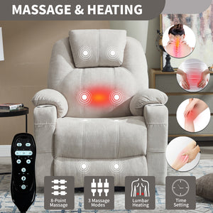 Premium Power Lift Recliner Chair with Massage Functionality