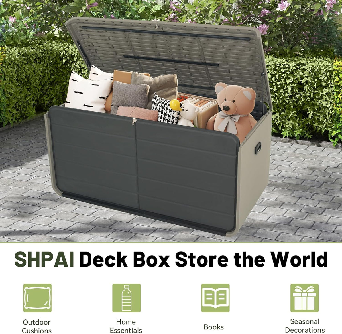160 Gallon Heavy-Duty Resin Deck Box