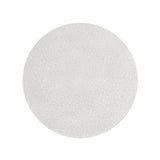 Cylindrical Side Table with Antique White Faux Stone Top and Natural Wood Base