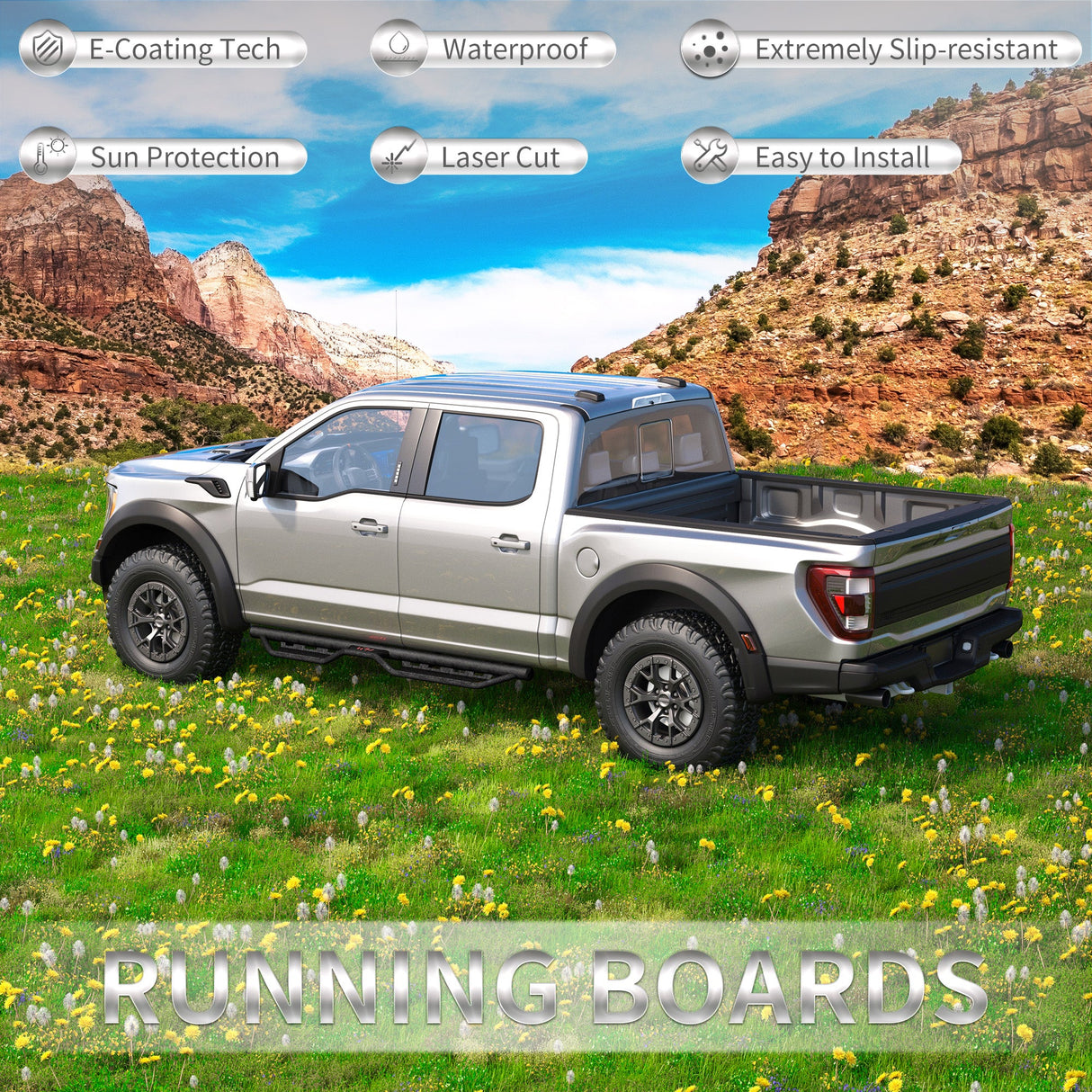 Running Boards for Ford SuperCrew Cab (2015-2026)