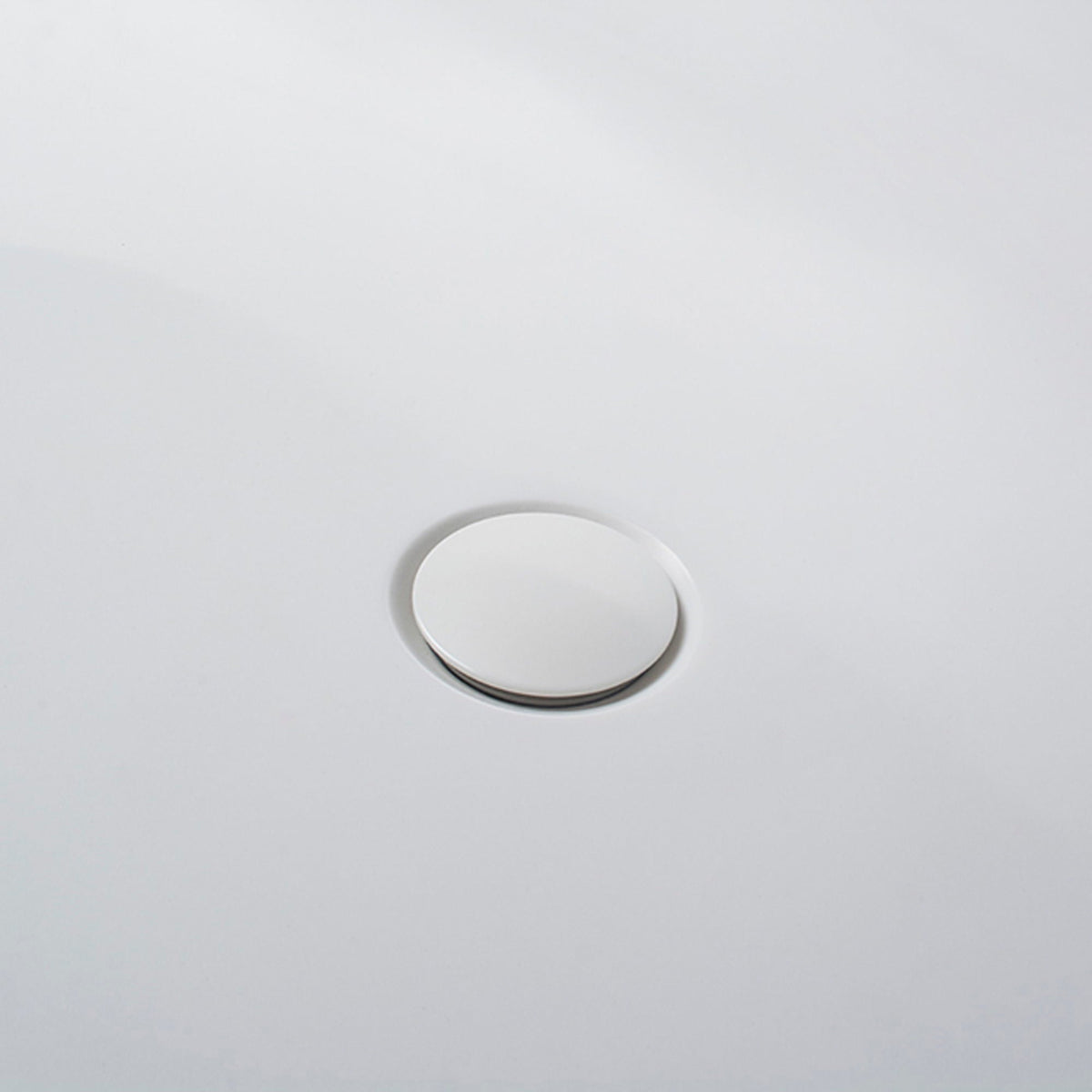 Solid Surface Stone Resin Soaking Bathtub with Overflow - Matte White