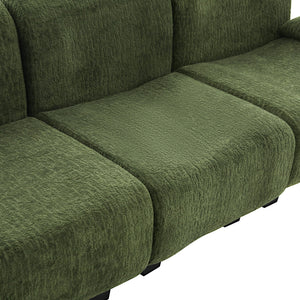 3 Seater Sofa Couch With Curved Armrests