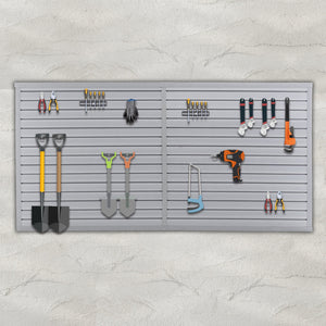Heavy Duty PVC Slatwall Garage Organizer, 8ft x 4ft