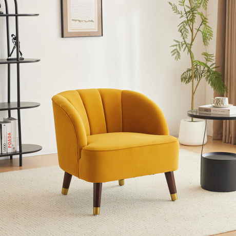 Upholstered Barrel Accent Chair