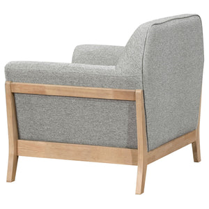 Vaughn Fabric Upholstered Flared Arm Accent Chair Grey