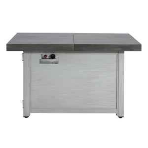 Extendable Rectangle Aluminum Alloy Fire Pit Table, 50,000BTU