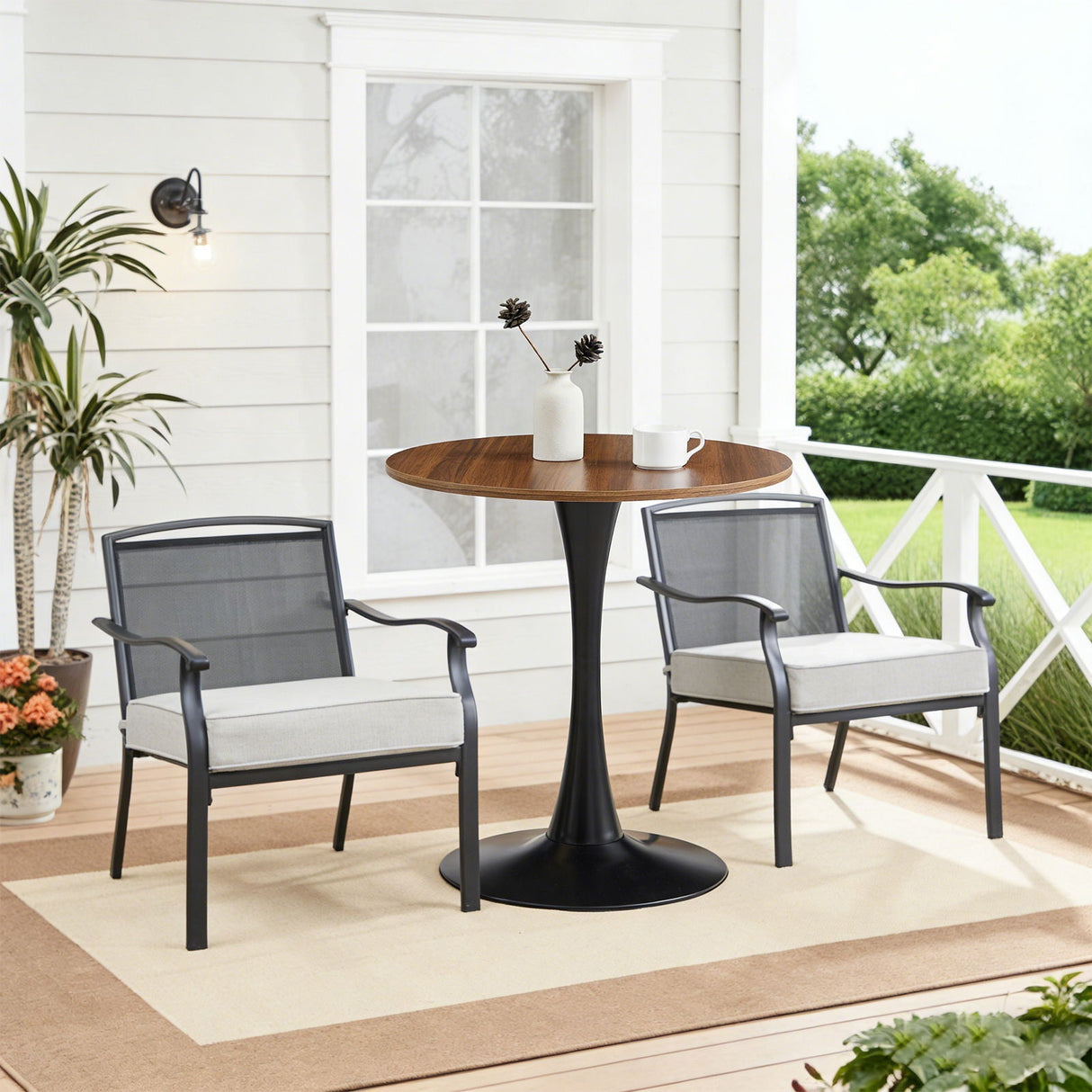 Round Dining Table With Tulip Style Base