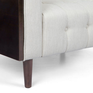 Contemporary Mid-Century Charm 3 Seater Sofa With Button Tufted Waffle Stitching