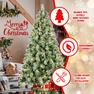 6FT Christmas Tree with 300 Warm Lights