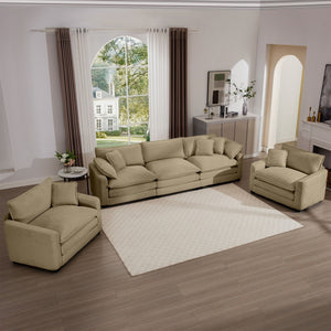 Elegant Oversized Sectional Sofa Set With Deep Seats And Flexible Layout