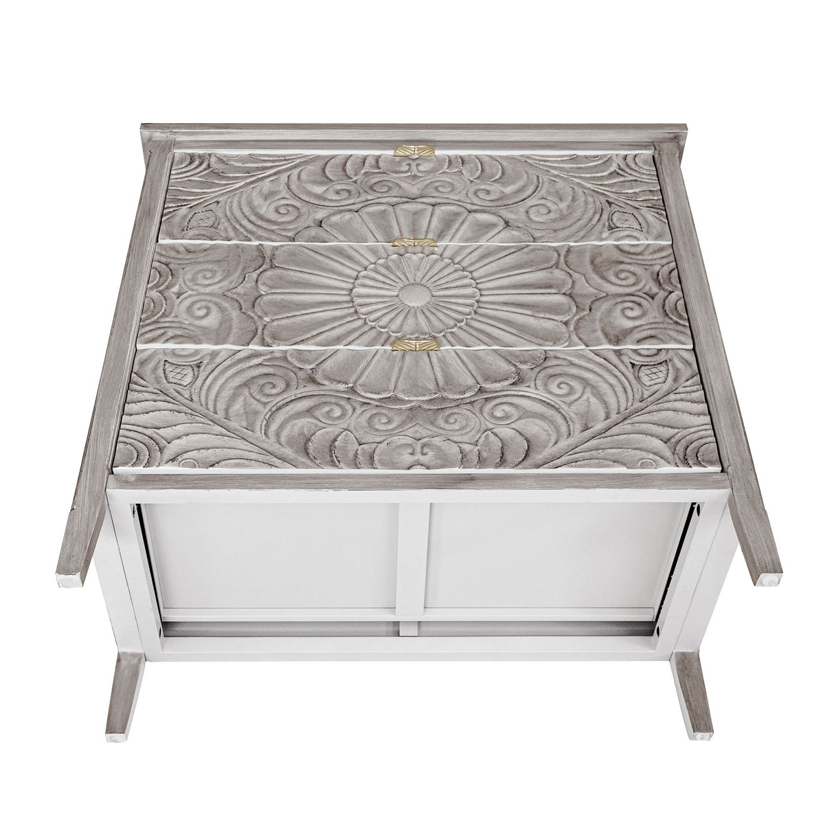 3 Drawer Cabinet, American Furniture, Suitable For Bedroom, Living Room - Light Gray