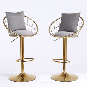 Unique Design Bar Chair, 360 Degree Rotation, Adjustable Height, Suitable For Dining Room And Bar