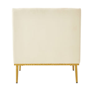 Elegant Curved Armrest Accent Armchair